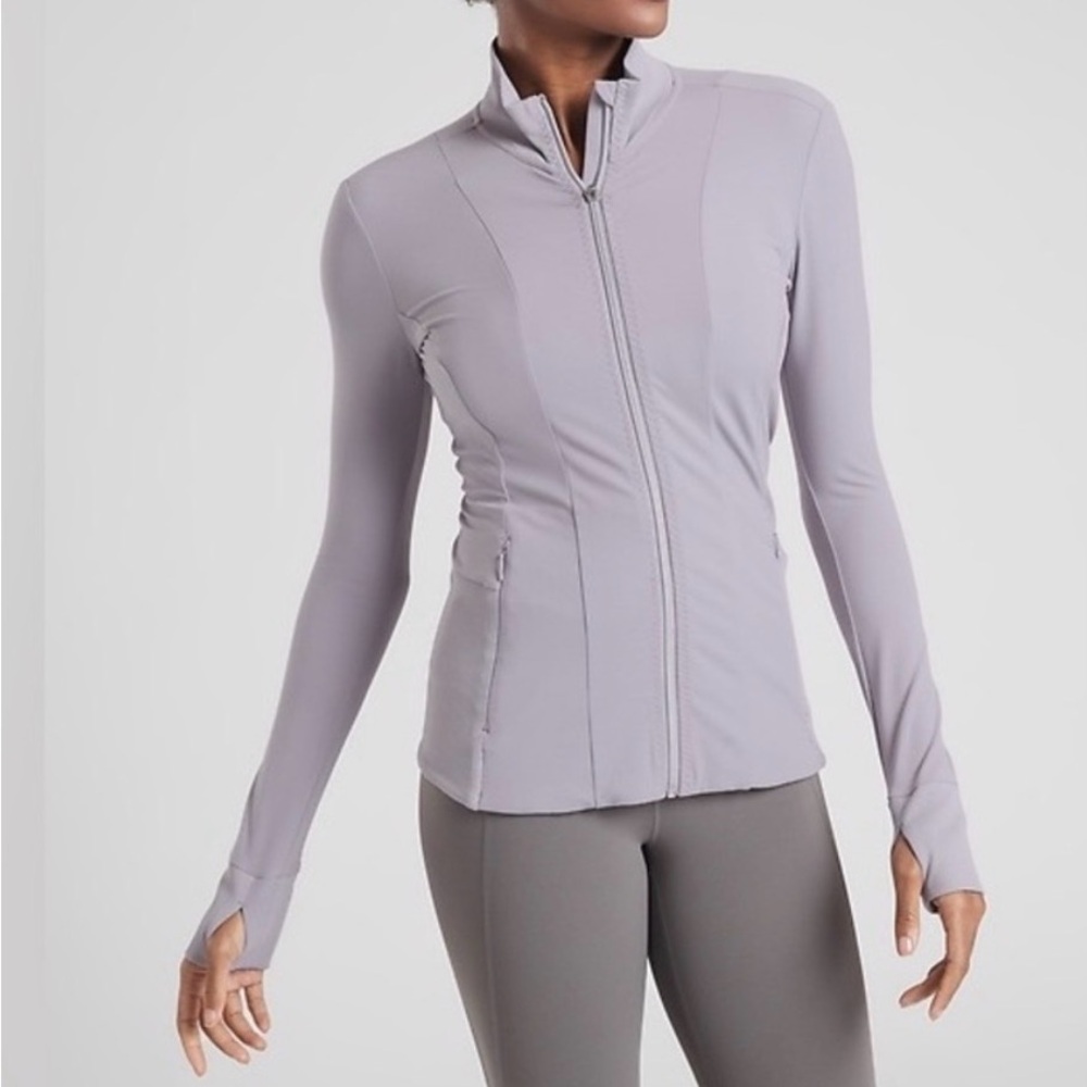 Athleta Elation Light Purple Fitted Jacket